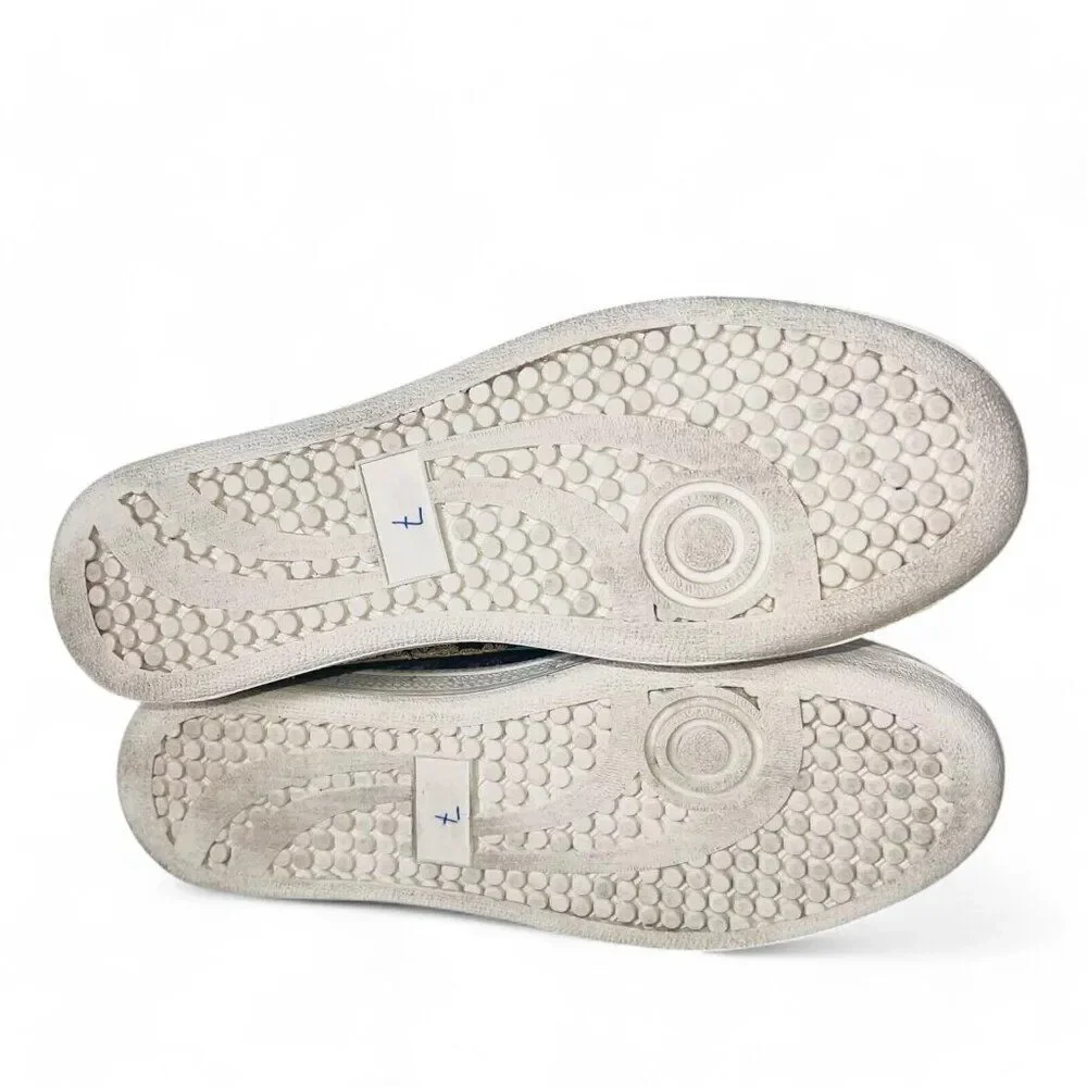 Ocelot Market Hand Embroidered Bohemian Sneakers Women's‎ 7